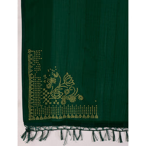green-swarovski-work-chiffon-saree-with-tassels