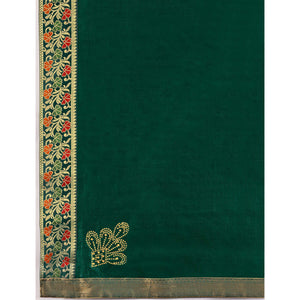 green-swarovski-work-vichitra-silk-saree-lace-border