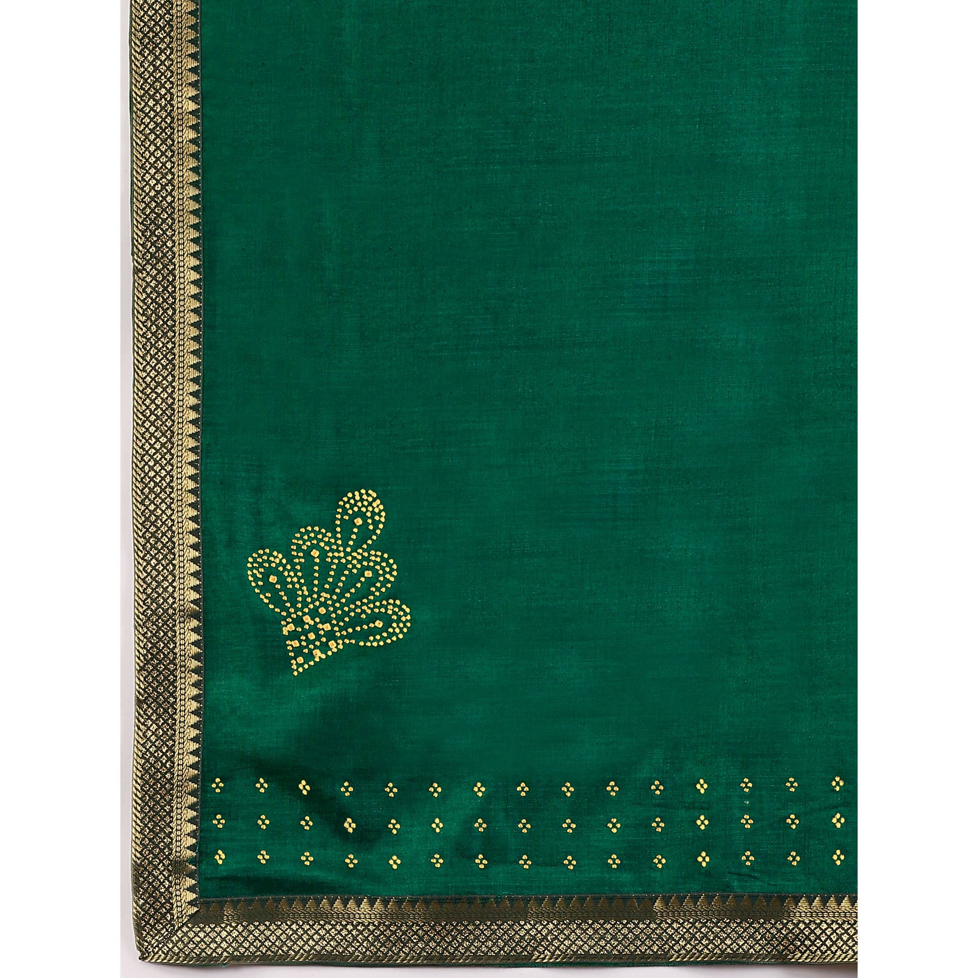 green-swarovski-work-vichitra-silk-saree-with-lace-border
