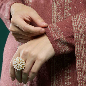 Mauve Woven Woolen Straight Salwar Suit