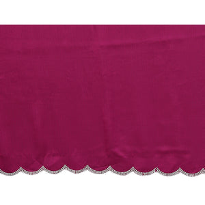 Magenta Solid Chiffon Saree With Stone Work Border