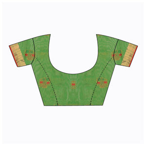 orange-floral-woven-cotton-silk-saree-with-tassels-6