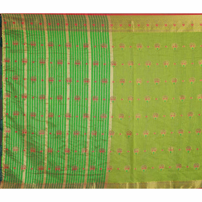 yellow-floral-woven-cotton-silk-saree-with-tassels-10