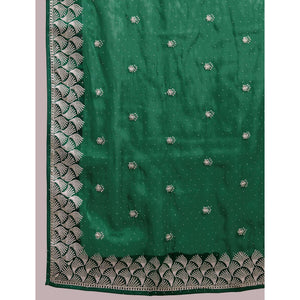 green-embroidered-tussar-silk-saree