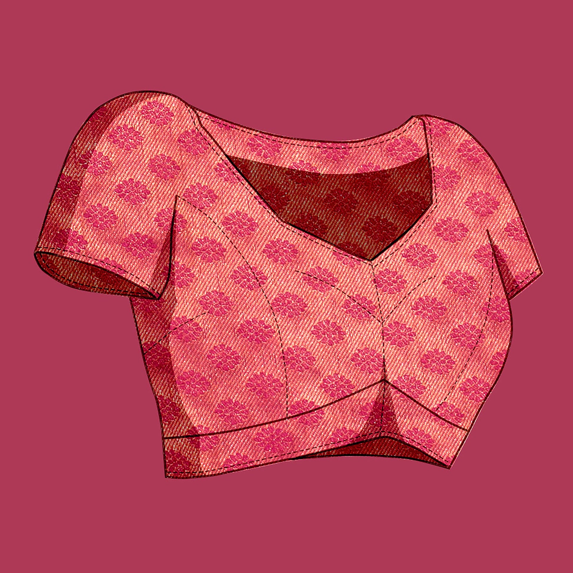 green-pink-woven-kanjivaram-silk-saree-with-tassels