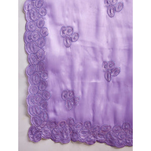Lavender Sequins Embroidered Organza Saree