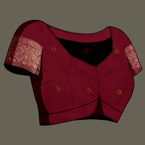 Dusty Pink Floral Woven Banarasi Silk Saree