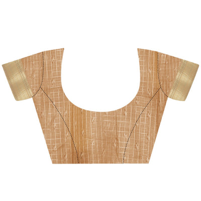 Multicolor Checks Woven Bhagalpuri Silk Saree With Tassels