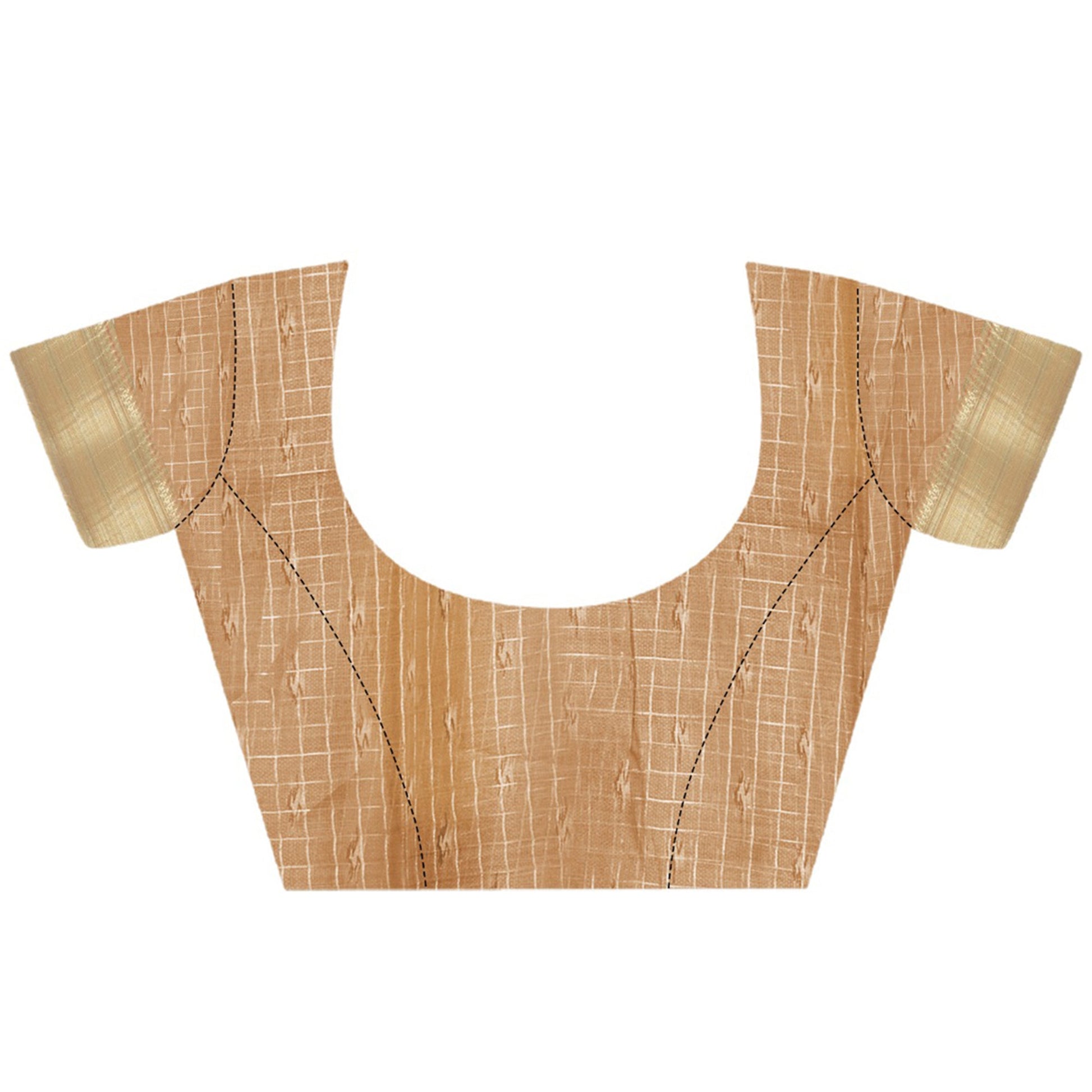 Multicolor Checks Woven Bhagalpuri Silk Saree With Tassels