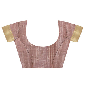 Multicolor Checks Woven Bhagalpuri Silk Saree With Tassels