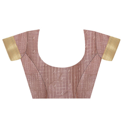 Multicolor Checks Woven Bhagalpuri Silk Saree With Tassels