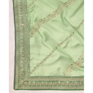 green-floral-sequins-embroidered-organza-saree