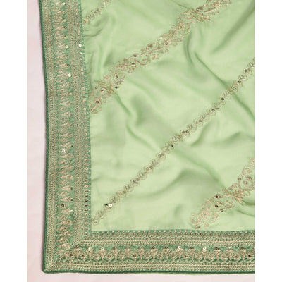 green-floral-sequins-embroidered-organza-saree