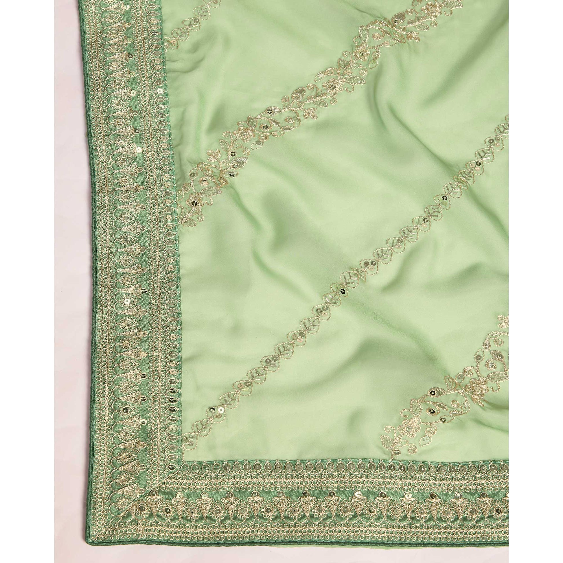 green-floral-sequins-embroidered-organza-saree