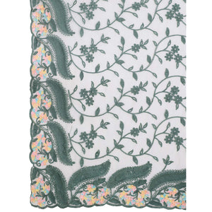 green-floral-thread-embroidered-net-saree