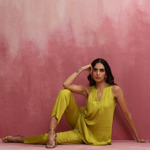 trueBrowns Lime Green Short Co-ord set