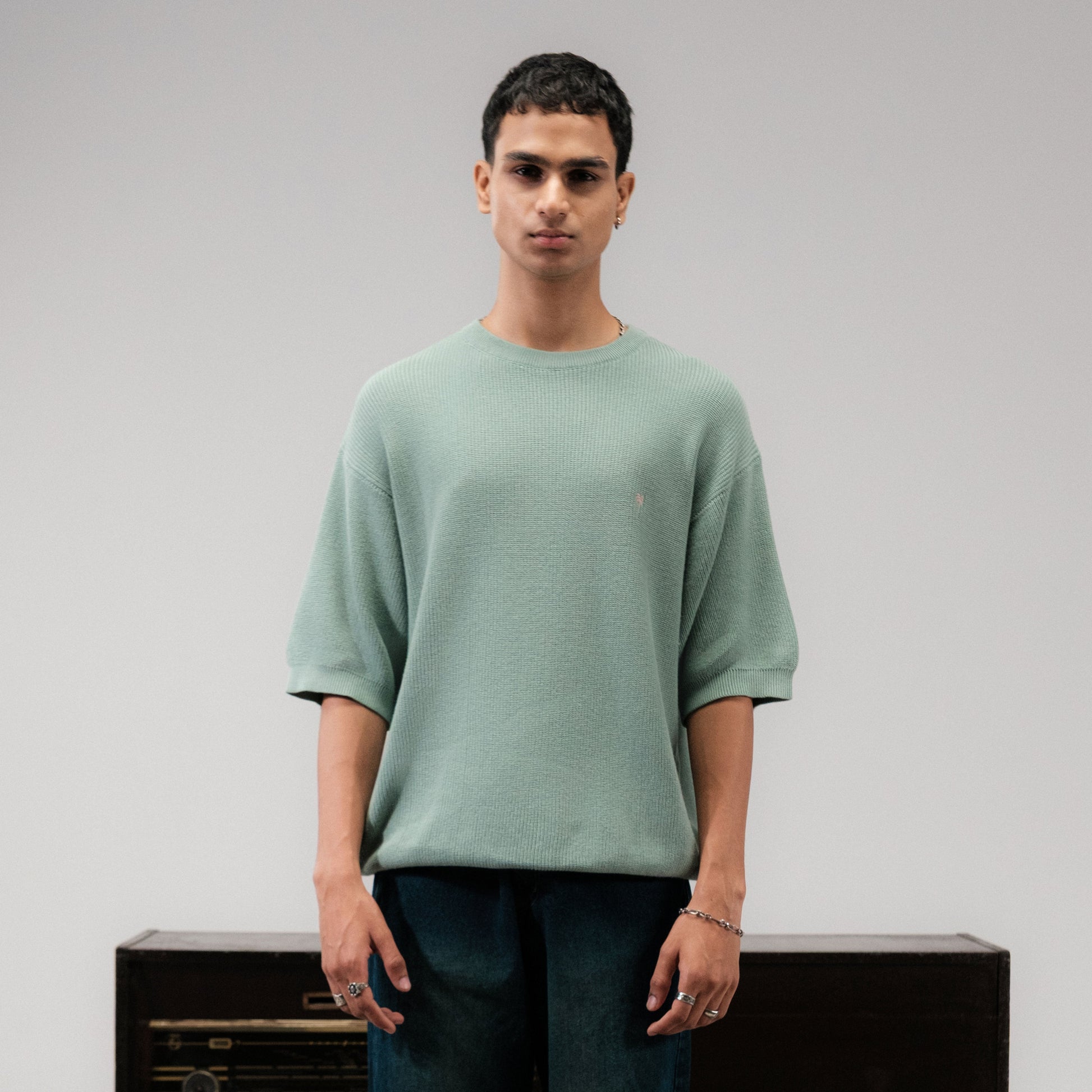 SUPERKICKS | RIBBED TEE { GREEN