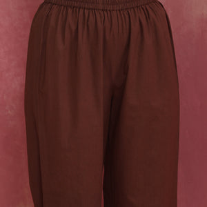 trueBrowns Brown Cotton Dobby Co-ord set