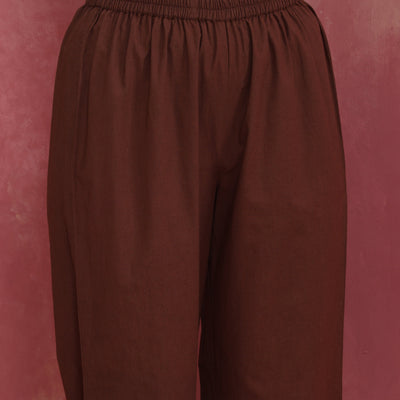 trueBrowns Brown Cotton Dobby Co-ord set