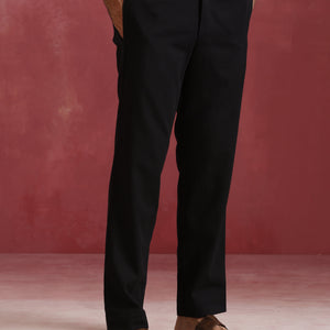 trueBrowns Men's Black Ikat Co-ord Set
