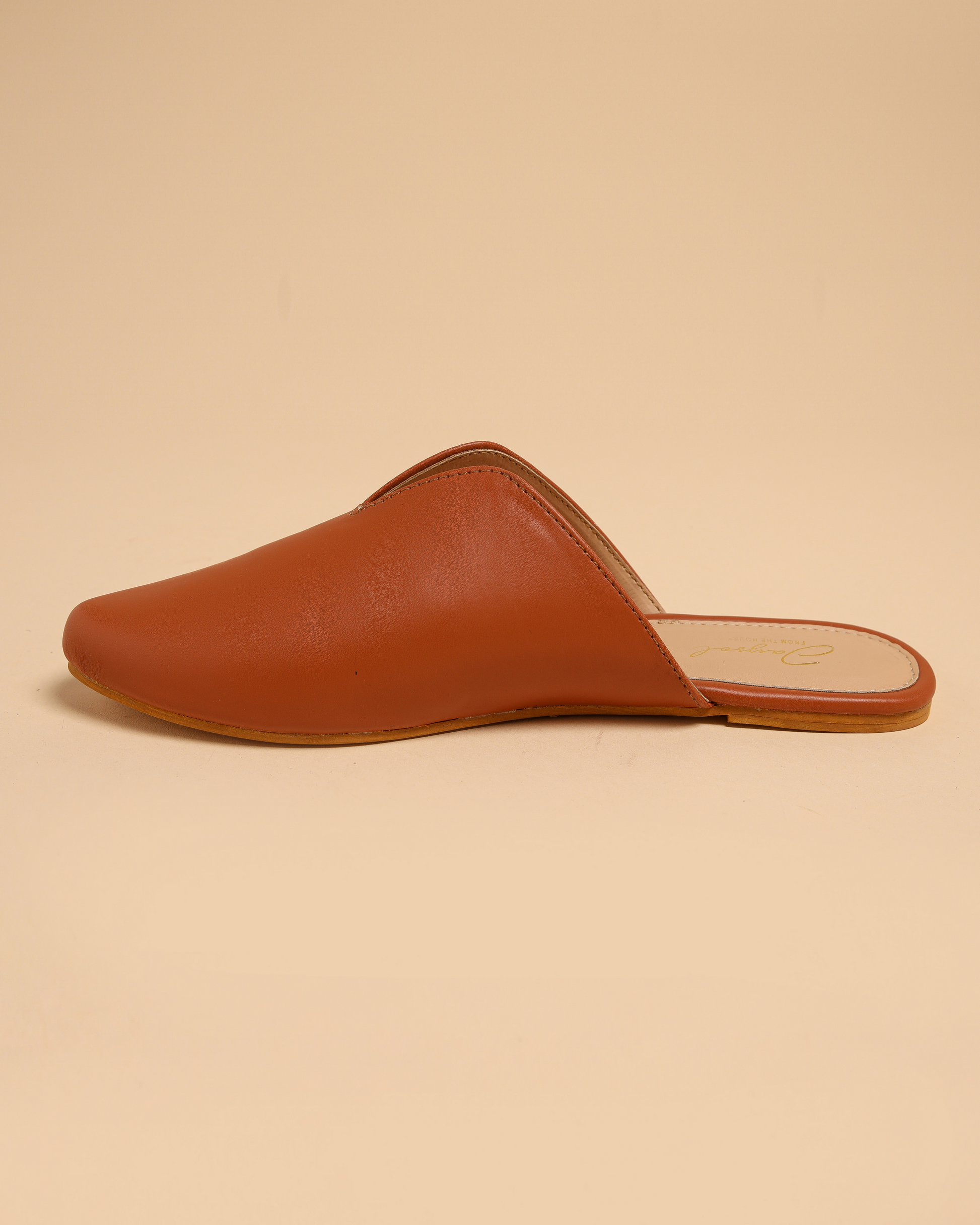 Coconut Shell Leather Mules