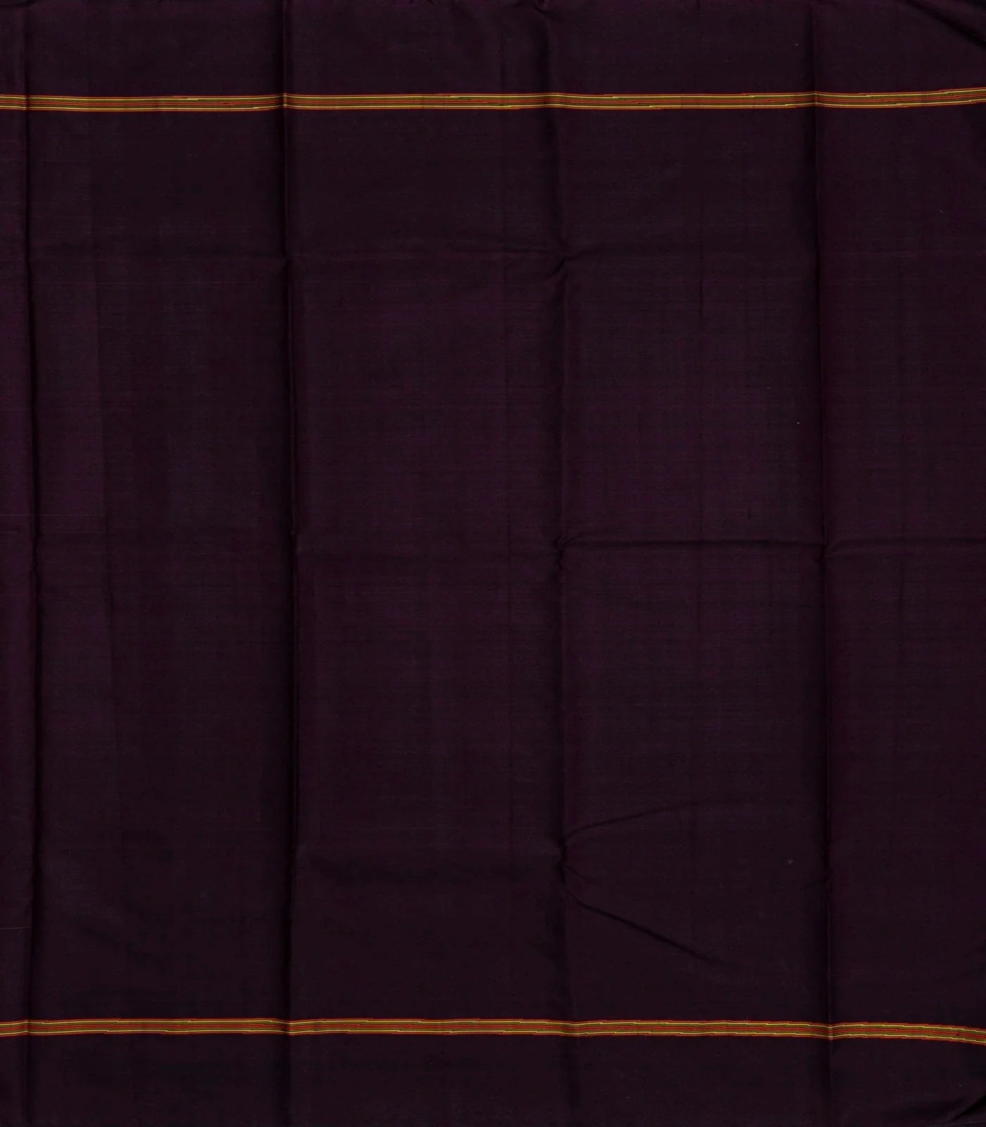 Green & Orange Handloom Kanchipuram Silk Saree With Checks