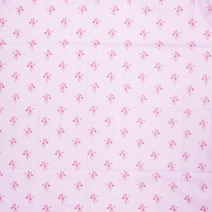 Bubblegum Pink Handloom Linen Saree With Printed Flower Motifs