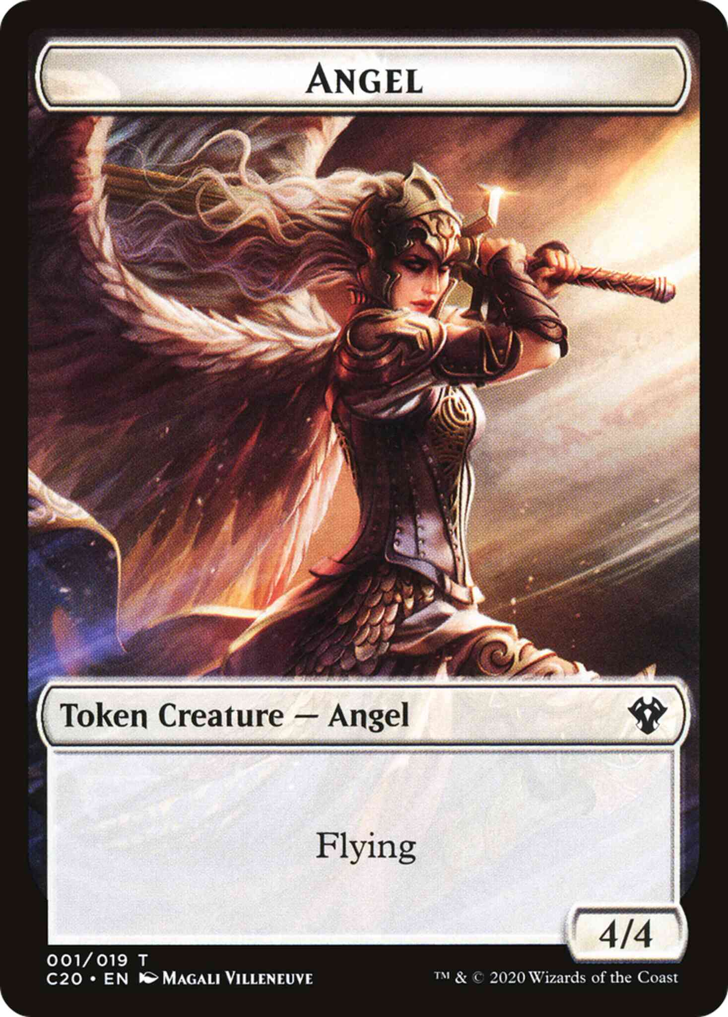 Angel Token (01) // Elemental Token (10) [C20/C20 Set Symbol] [Commander 2020 Tokens] [Non-Foil]