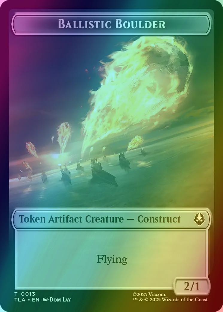 Ballistic Boulder Token (13) // Food Token (19) [Avatar: The Last Airbender: Tokens] [Foil]