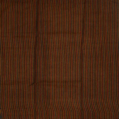 Mustard Handloom Tussar Silk Saree Printed With Floral Vine Motifs-Mustard