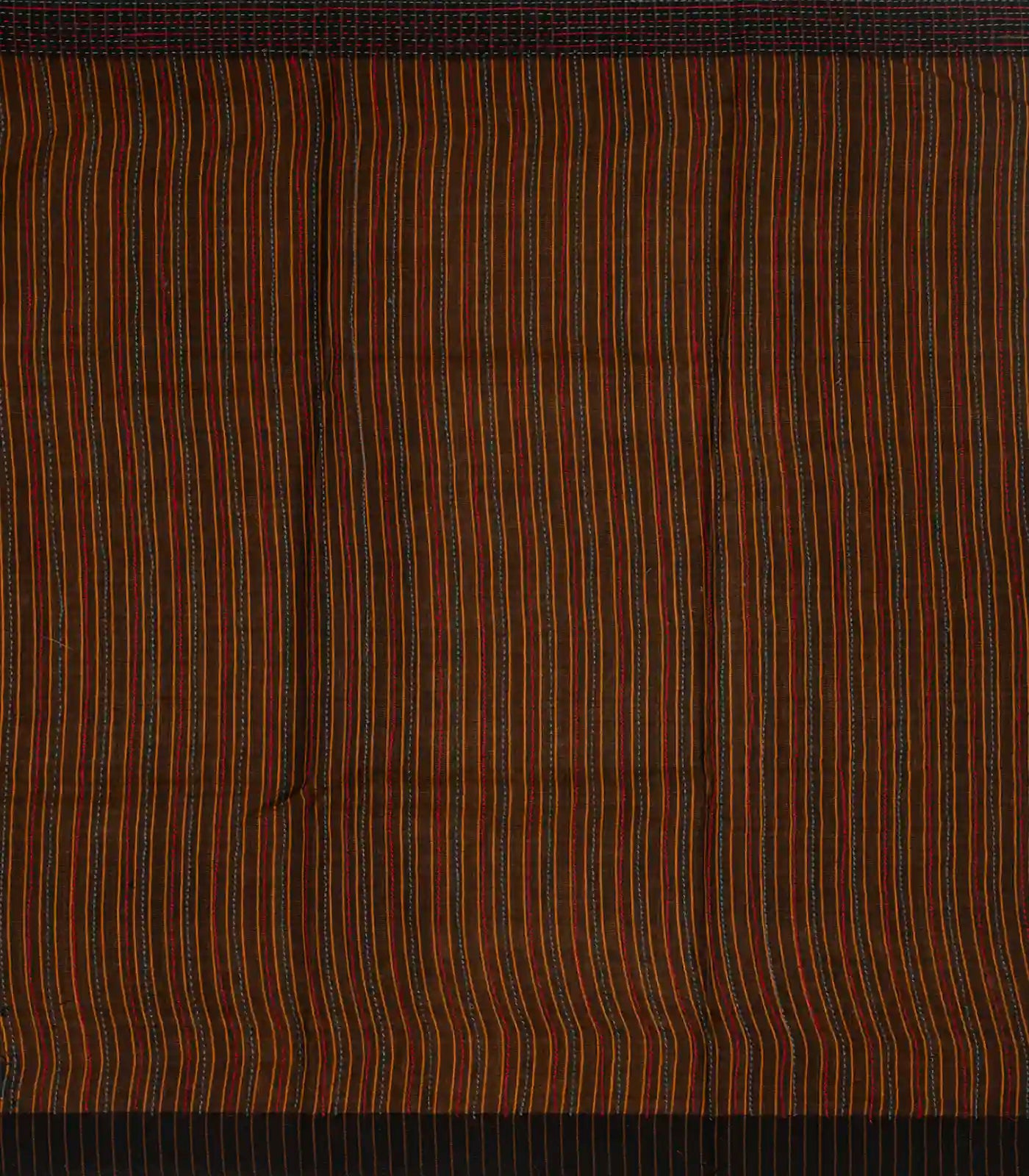 Mustard Handloom Tussar Silk Saree Printed With Floral Vine Motifs-Mustard