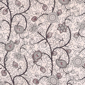 Red batik machine-printed kalamkari cotton saree, self-border & pallu of peacock motifs