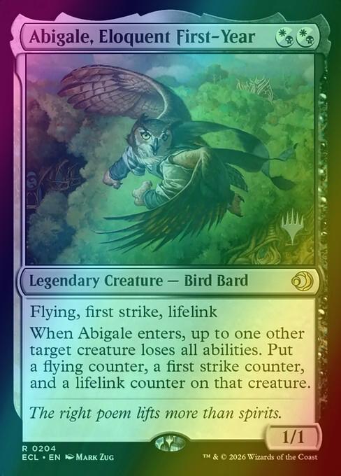 Abigale, Eloquent First-Year [204p] [Promo Pack] [Lorwyn Eclipsed: Promos] [Foil]