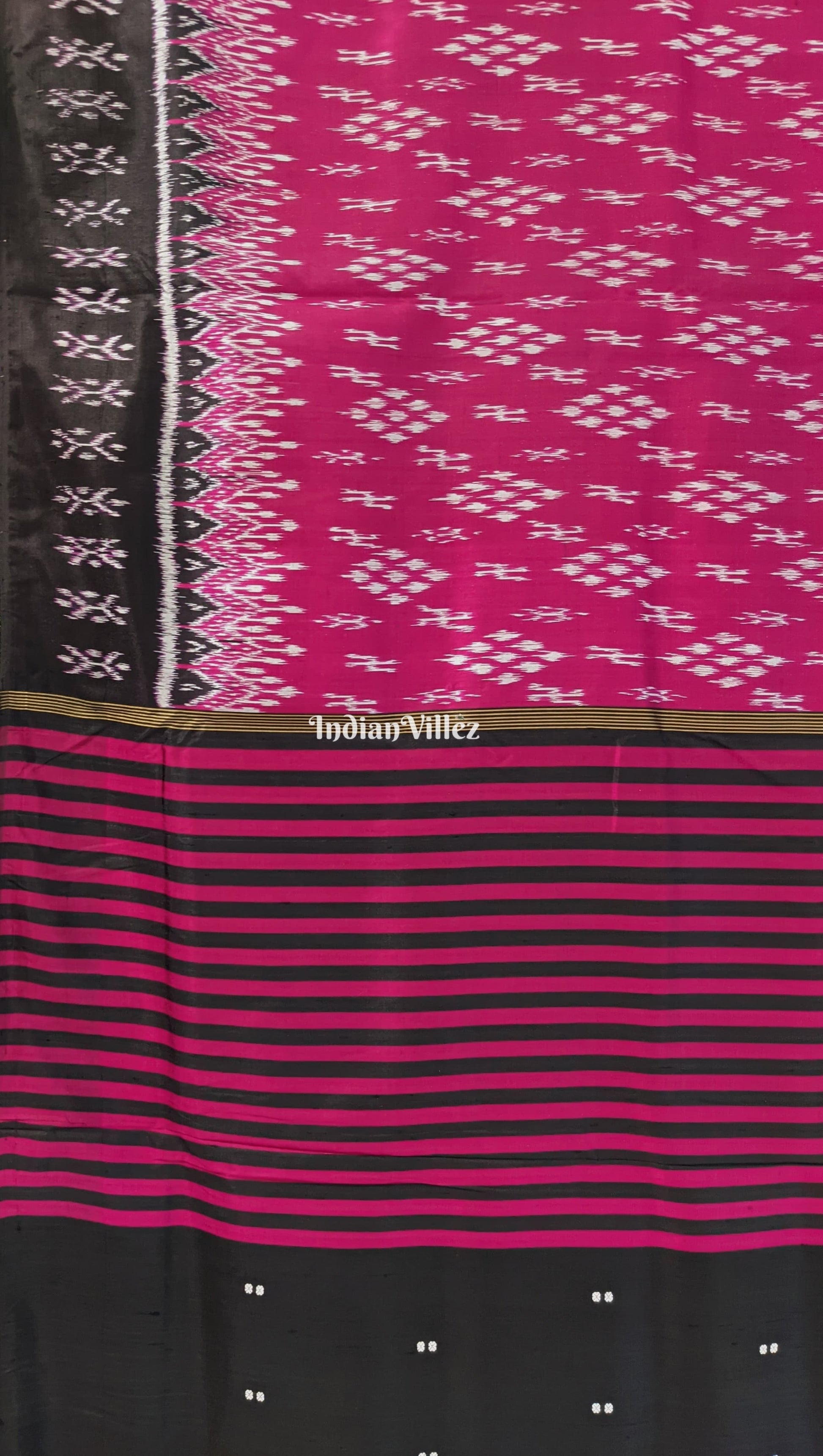 Magenta Odisha Ikat  Contemporary Silk Saree