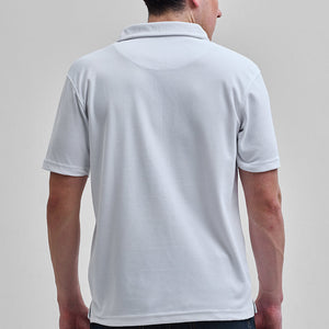 White Textured Polo T-Shirt