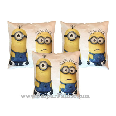 Jute Cushion Cover Digital Print Soft Minions