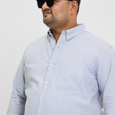 Light Grey Button Down Regular Fit Shirt