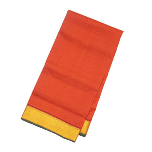 Red Handloom Kanchipuram 9 Yards Payadi Silk Saree With Zari Border