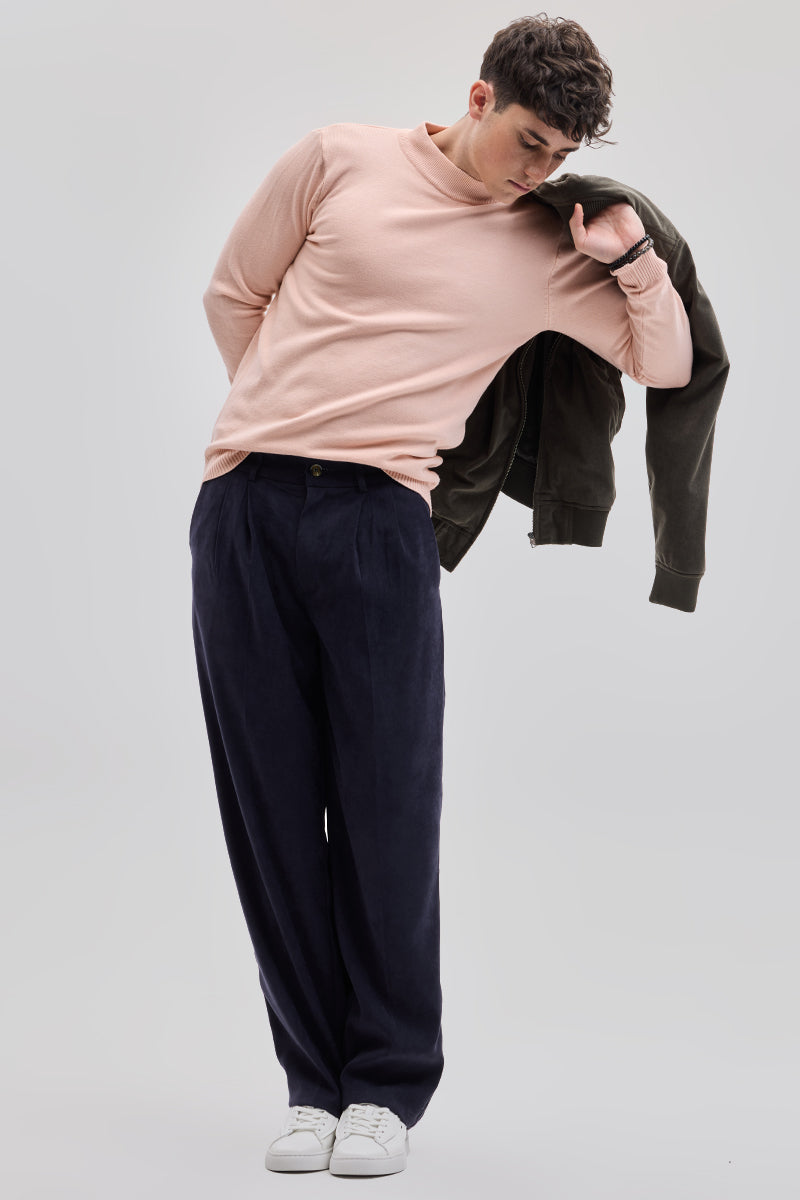 Light Pink Knitted Sweatshirt