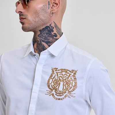White Embroidered Shirt