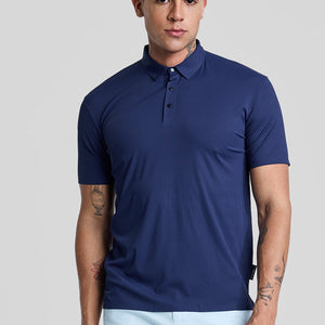 Dark Blue Stitchless Polo T-Shirt