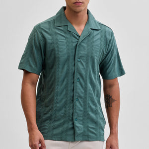 Green Cuban Box Fit Shirt