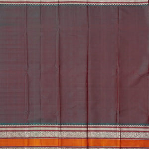 Maroon Handloom Kanchipuram Silk Saree With Kamalam Buttas