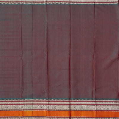 Maroon Handloom Kanchipuram Silk Saree With Kamalam Buttas
