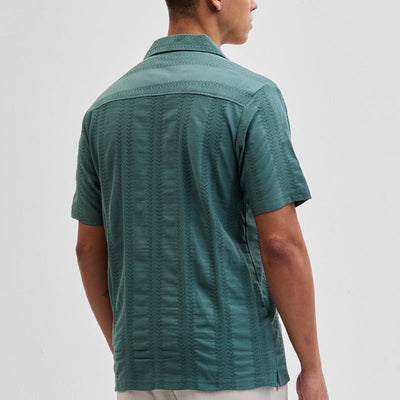Green Cuban Box Fit Shirt