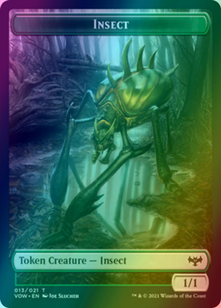 Boar Token (12) // Insect Token (13) [Innistrad: Crimson Vow: Tokens] [Foil]