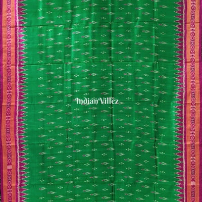 Green Mayur Chandrika Khandua Silk Saree
