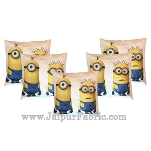 Jute Cushion Cover Digital Print Soft Minions