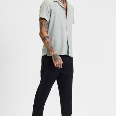 Light Grey Stripes Box Fit Shirt