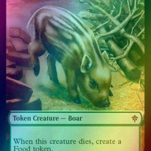 Boar Token (09) // Food Token (18) [Throne of Eldraine Tokens] [Foil]
